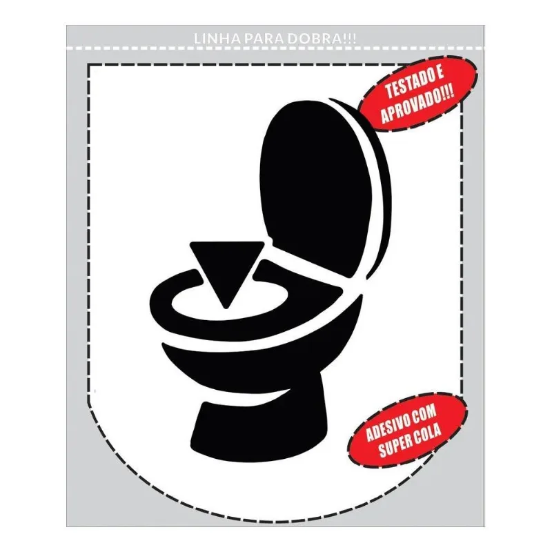 3x 5 Adesivo Desentupir Vaso Sanitário Entupido Descartavel