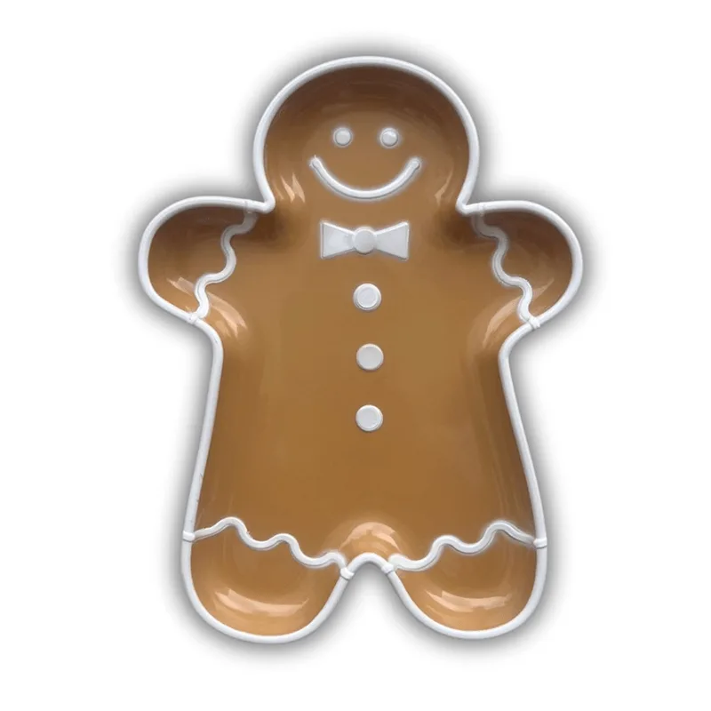 Bandeja Decorativa Biscoito Gingerbread Branca SÓ BOLEIRAS BANDEJA BISC GINGERBREAD COM P.BRANCA 88201554 SO BOLEIRAS