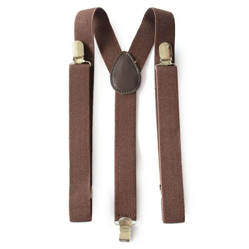 Suspensório Unissex Marrom 2,5cm