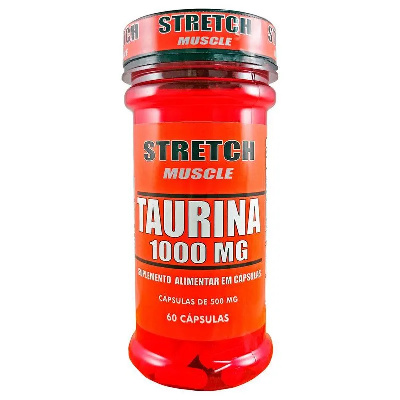 Taurina L-taurina Pura 500mg 60 Cáps. Stretch Muscle