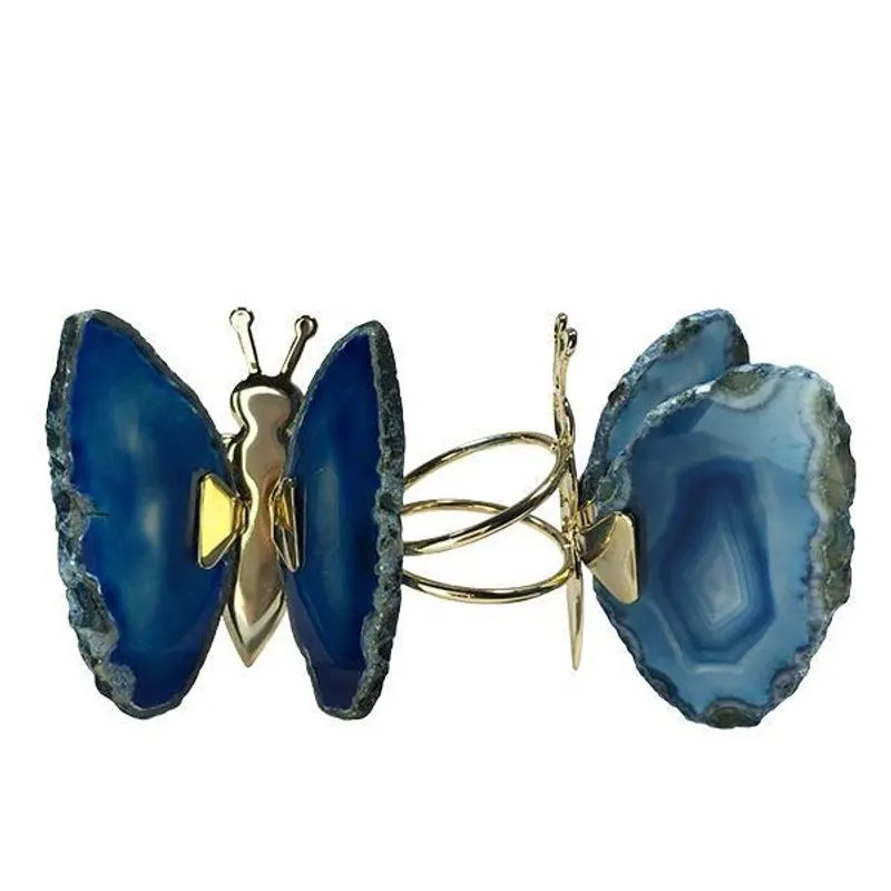 Porta Guardanapo Argola Borboleta Ágata 9 A 11 Cm