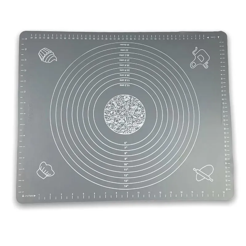 Tapete Silicone Culinario Antiaderente Cinza 40x50cm