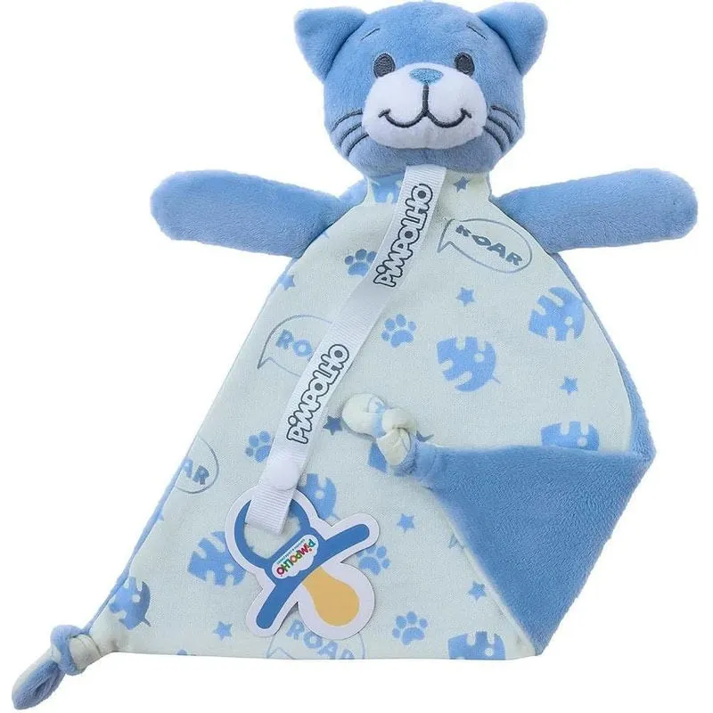Naninha Com Prendedor Pimpolho Gato Azul +2 Meses