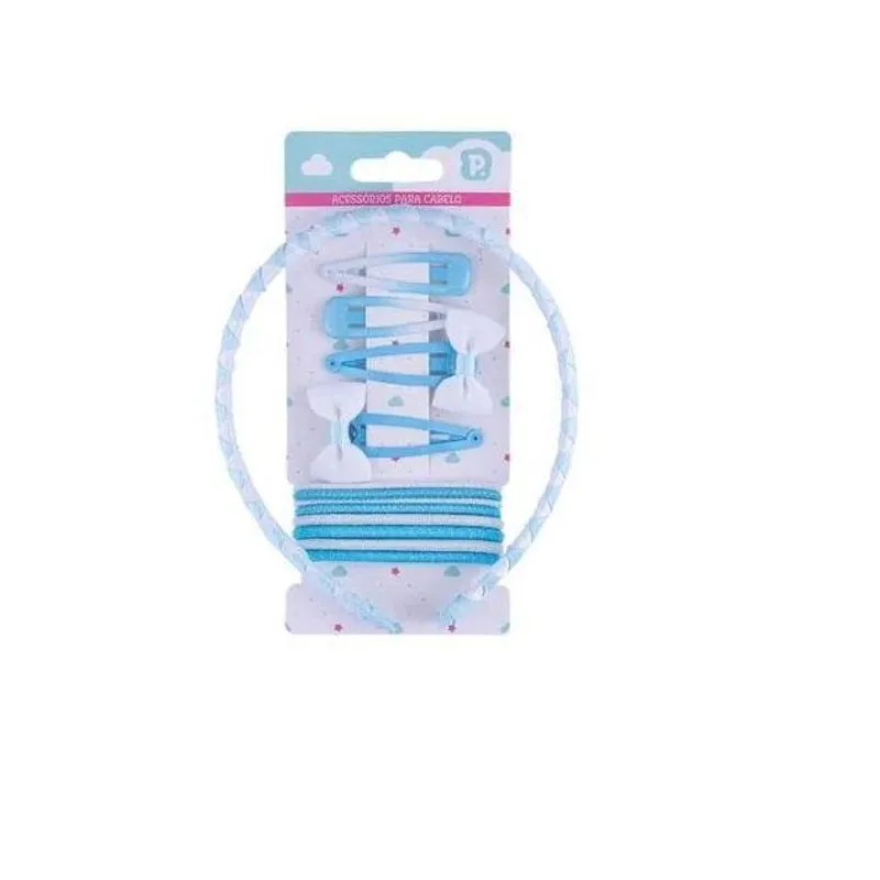 Kit Arco Tic Tac Infantil Azul Laços Pimpolho 82303