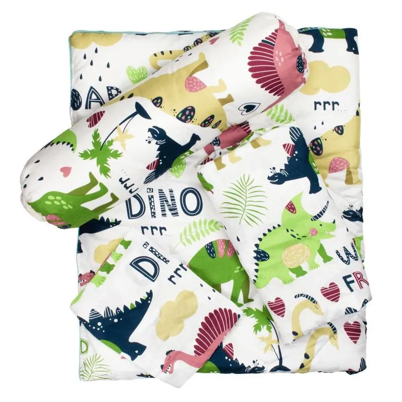 Kit Jogo Berço Infantil Bebê Safari Bichinhos Flor 4 Peças