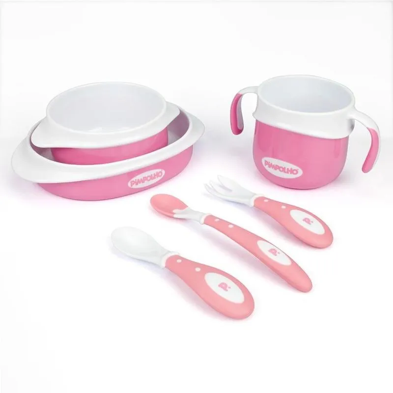 Kit Refeição Pimpolho 6 Peças Rosa (MP)