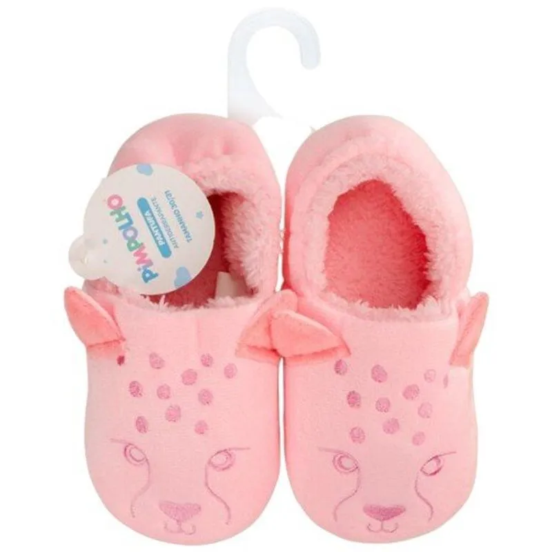 Pantufa Infantil N° 30/31 Pimpolho Onça Rosa (MP)