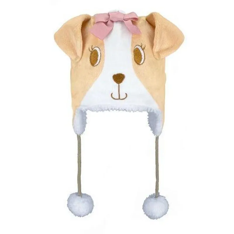 Touca Plush Bordada - Cachorra - 0 A 12 Meses