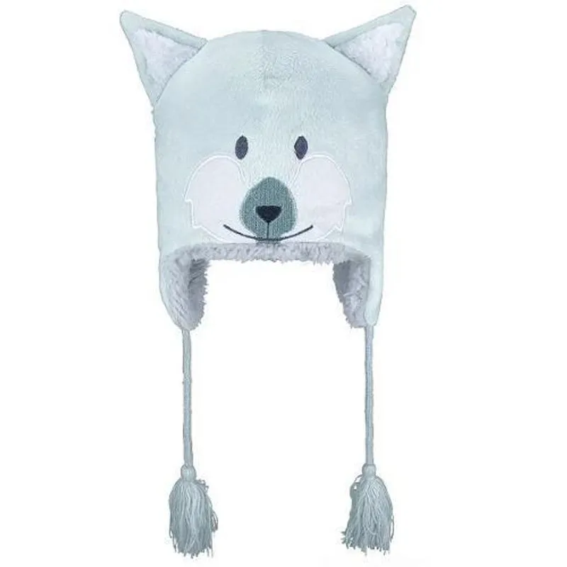 Gorro Lúdico Bichinho Pimpolho Menino 00-12m Cinza Lobo
