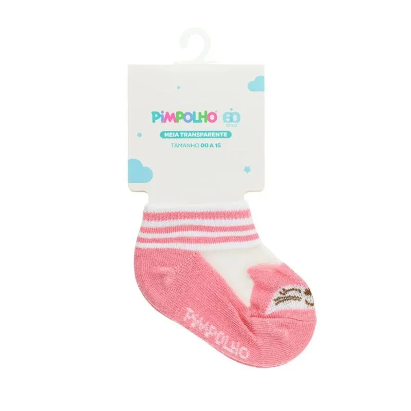 Meia Transparente Feminina Rosa Raposa De 00 A 15 Pimpolho