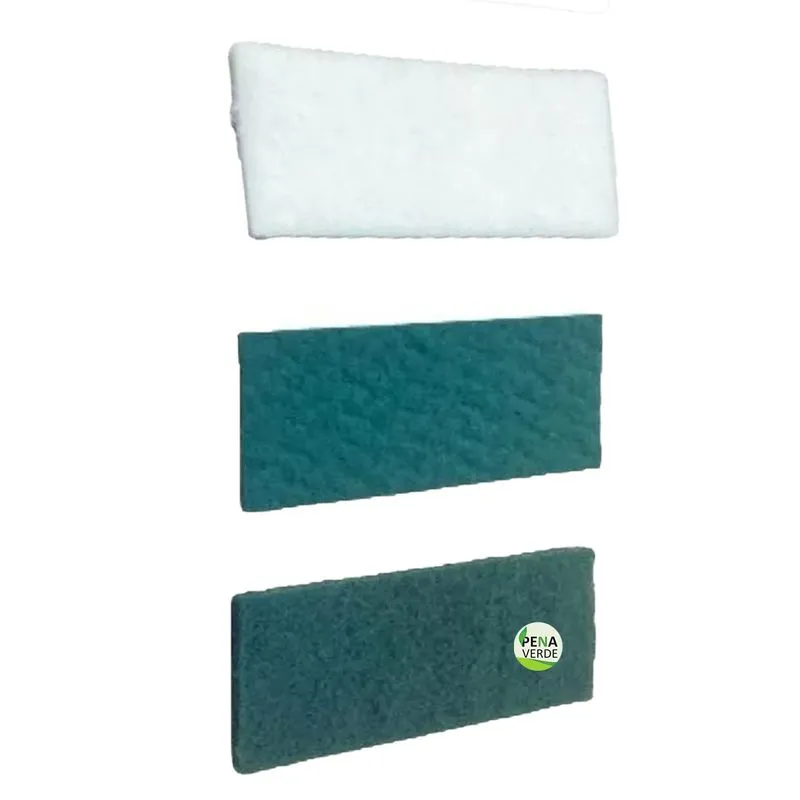 Kit Fibra Macia + Verde Multiuso Geral + Verde Pesada British 10 Cm X 23 Cm Para Casa Escritório