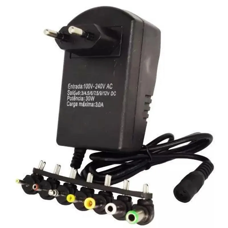 Fonte De Alimentação Universal 3V 4.5V 5V 6V 7.5V 9V 12V