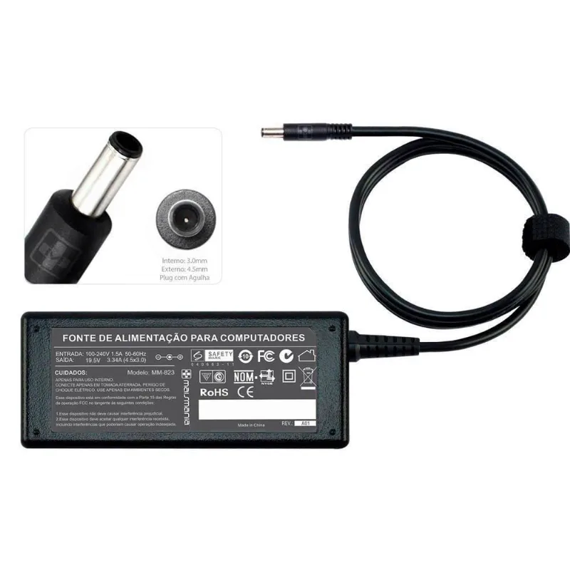 Fonte Para Notebook 19.5V/3.34A 65W D-Dl65A 2-125