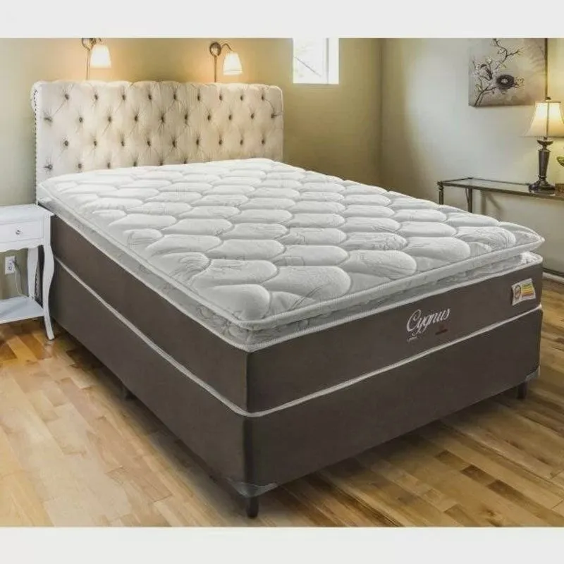 Cama Box Casal 138x188x59cm Latex Cygnus Montreal