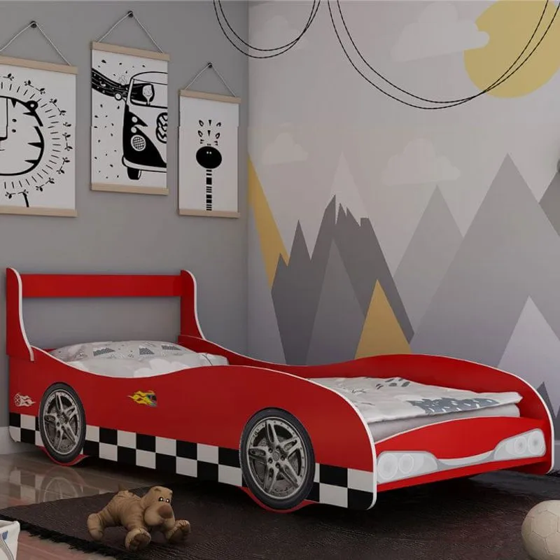 Cama Infantil Rally Gelius Móveis Vermelho