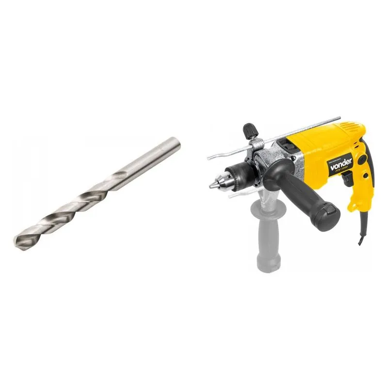 Kit Ferramentas MadeiraMadeira com Furadeira Impacto Reversível 1/2' 127V e Broca Aço 150 mm 387775