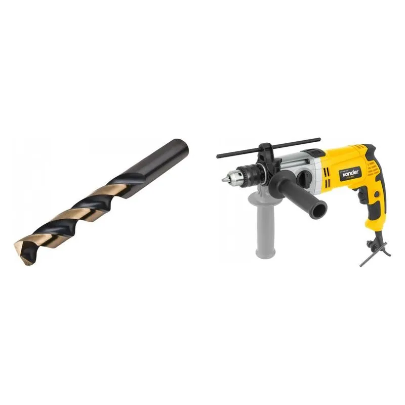 Kit Ferramentas MadeiraMadeira com Furadeira Impacto 1/2' 127V e Broca Aço 125 mm PLUS 387240