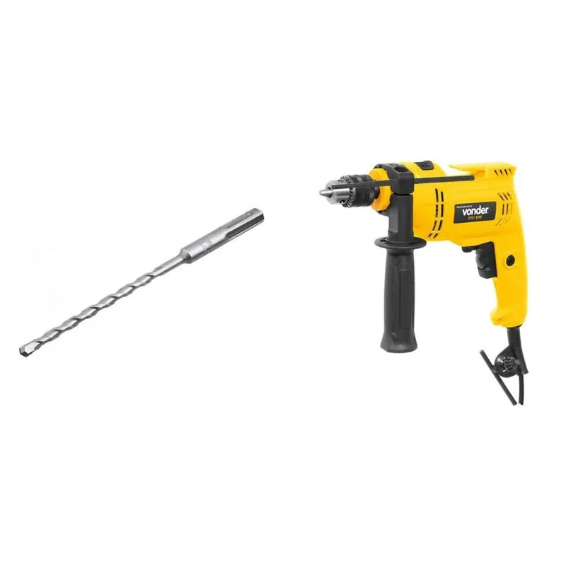 Kit Ferramentas MadeiraMadeira com Furadeira Impacto 3/8' 220V e Broca SDS PLUS 50 mm x 50 mm x 110 mm 386001