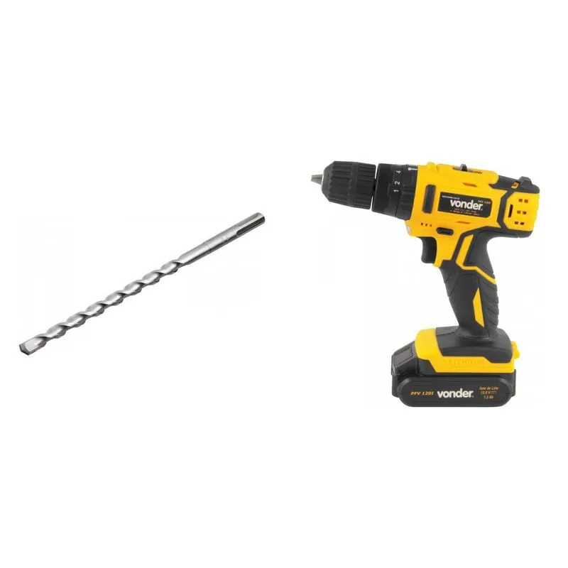Kit Ferramentas MadeiraMadeira com Parafusadeira/furadeira e Broca 100mmx100mmx160 mm 385606 Amarelo