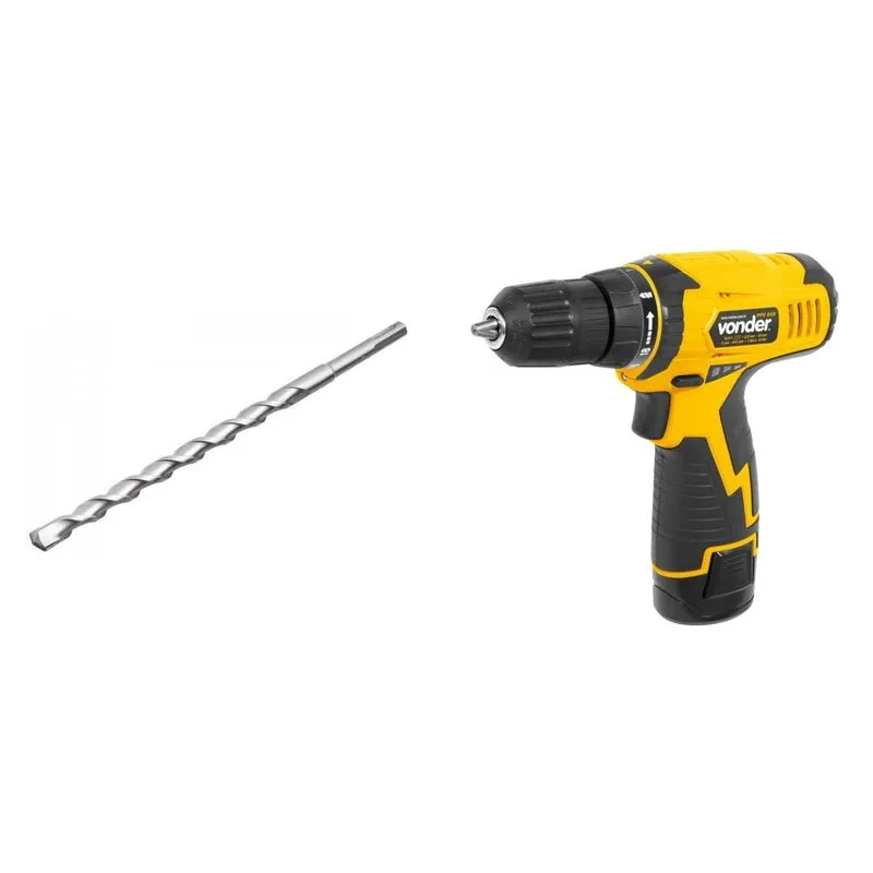 Kit Ferramentas MadeiraMadeira com Parafusadeira/ Furadeira e Broca SDS PLUS 160 mm x 100 mm x 160 mm 385916