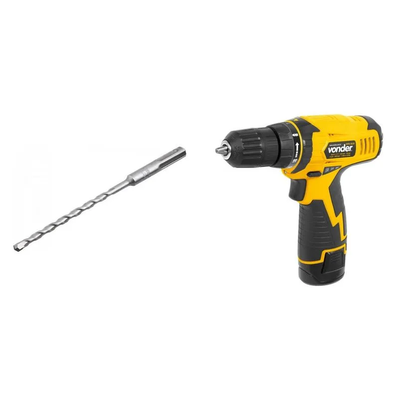 Kit Ferramentas MadeiraMadeira com Parafusadeira/ Furadeira e Broca SDS PLUS 60 mm x 150 mm x 210 mm 386066