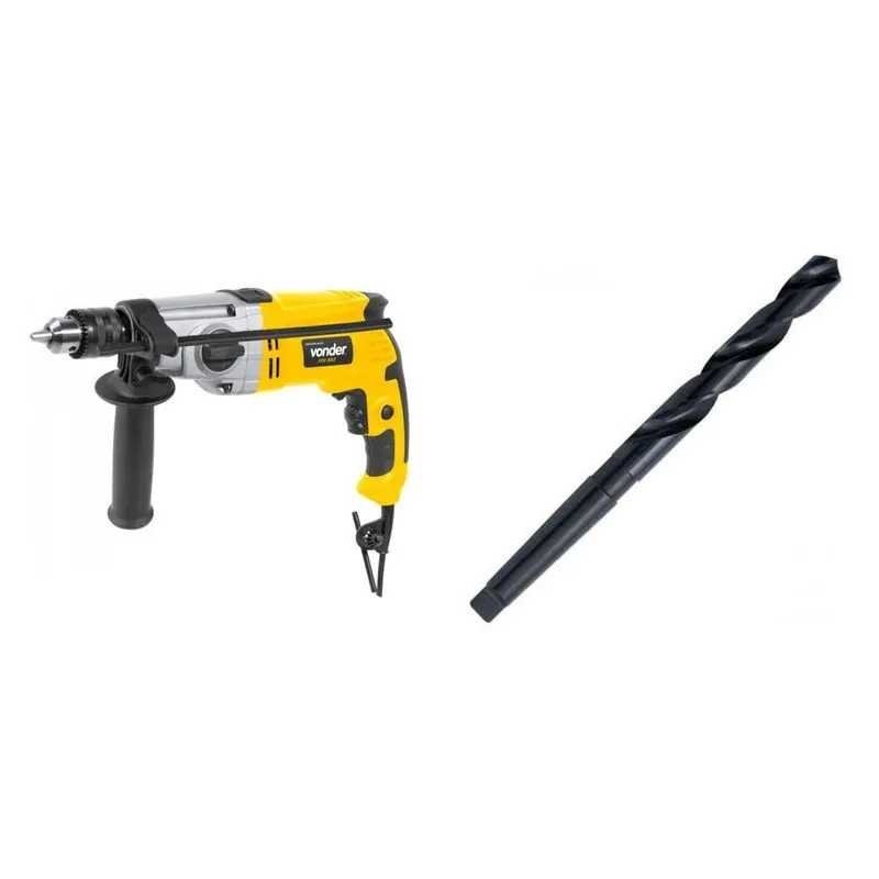 Kit Ferramentas MadeiraMadeira com Furadeira Impacto 1/2' 220V e Broca Aço 140 mm 387589
