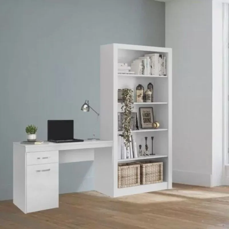 Kit 2 Peças Escrivaninha 1 Porta Vitória e Estante Livreiro Office Demóbile