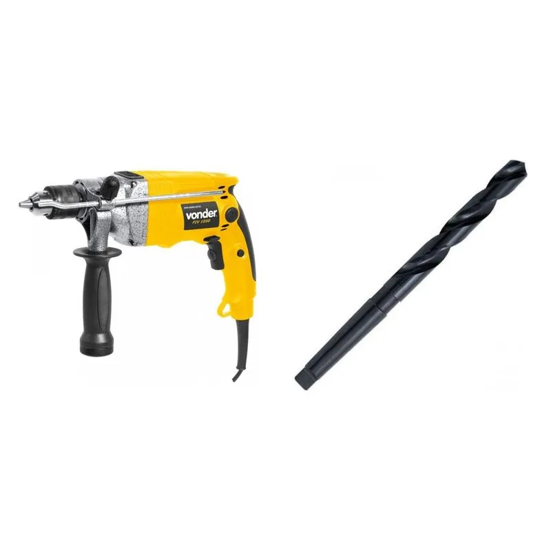 Kit Ferramentas MadeiraMadeira com Furadeira Impacto Reversível 1/2' 127V e Broca Aço 160 mm 387942