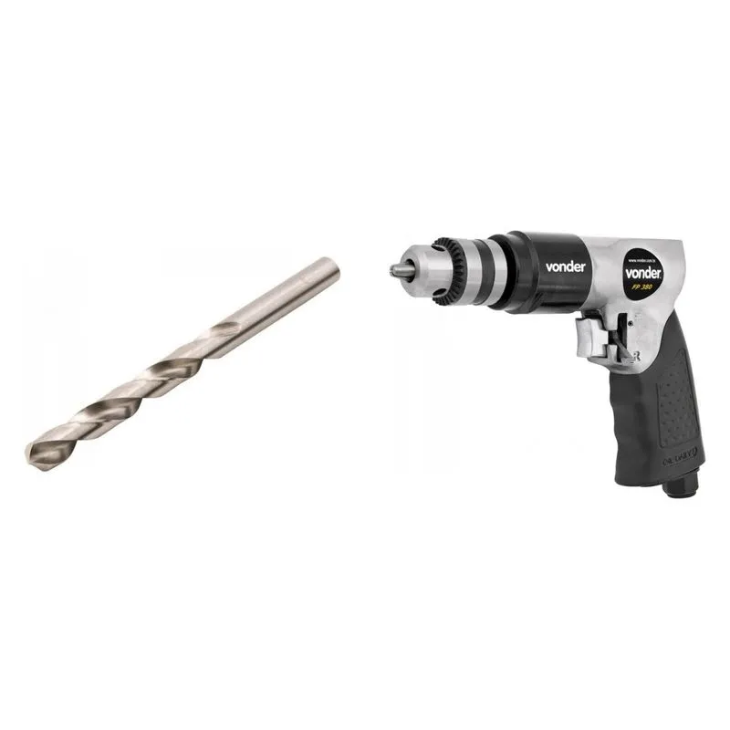 Kit Ferramentas MadeiraMadeira com Furadeira Pneumática Broca Aço 15/64' 387754