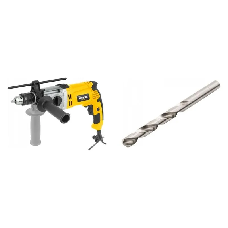 Kit Ferramentas MadeiraMadeira com Furadeira Impacto 1/2' 127V e Broca Aço 170 mm 388055