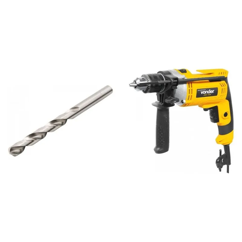 Kit Ferramentas MadeiraMadeira com Furadeira Impacto 1/2' 127V e Broca Aço 100 mm 386608