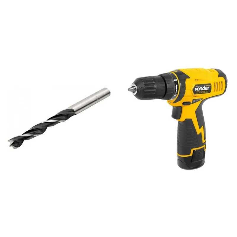 Kit Ferramentas MadeiraMadeira com Parafusadeira/furadeira e Broca 8mm 385055 Amarelo