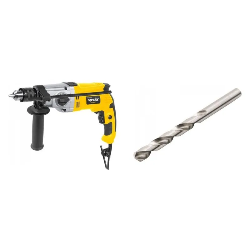 Kit Ferramentas MadeiraMadeira com Furadeira Impacto 1/2' 220V e Broca Aço 160 mm 387906