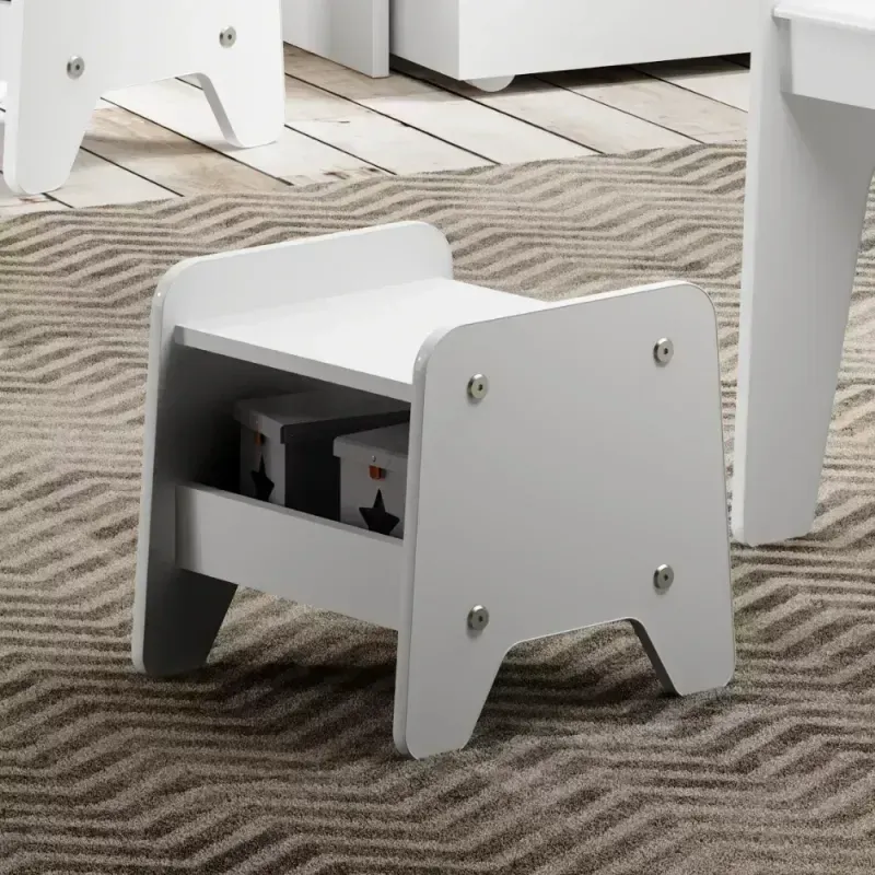 Banquinho Infantil Montessori Branco Branco