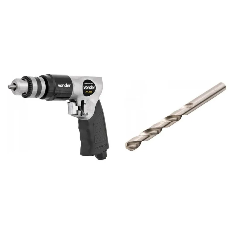 Kit Ferramentas MadeiraMadeira com Furadeira Pneumática Broca Aço 11/64' 386993