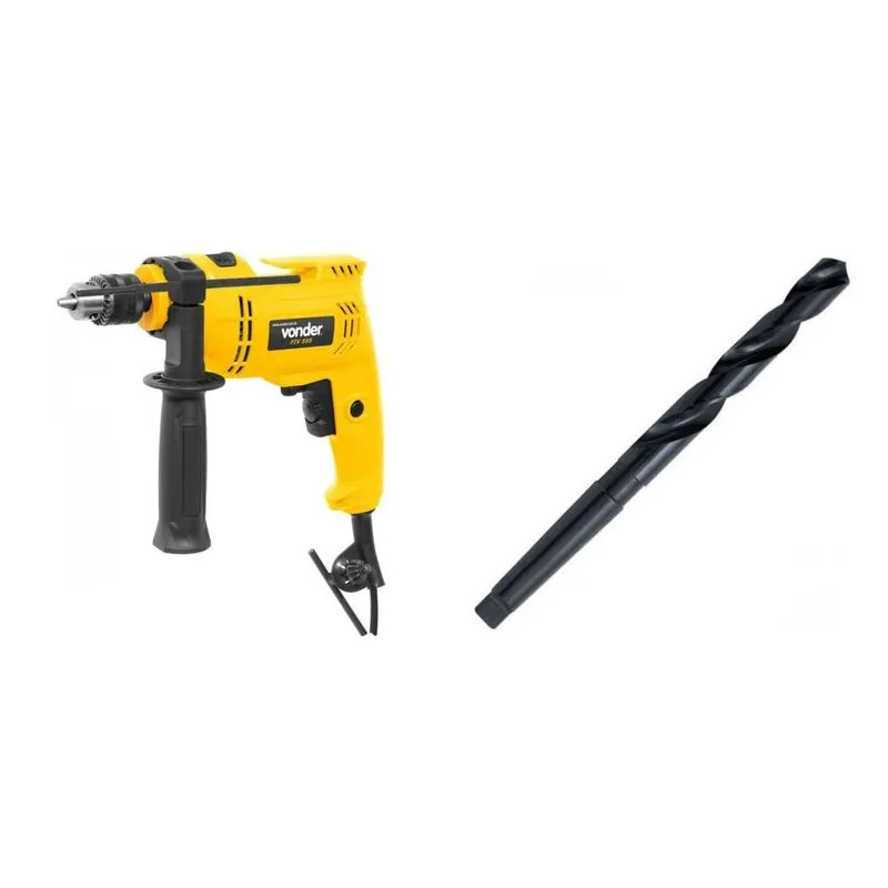 Kit Ferramentas MadeiraMadeira com Furadeira Impacto 3/8' 220V e Broca Aço 140 mm 387592