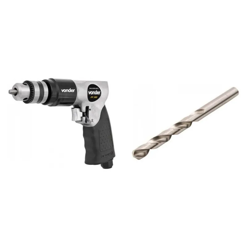 Kit Ferramentas Espresso Móveis com Furadeira Pneumática Broca Aço 15/16' 387704