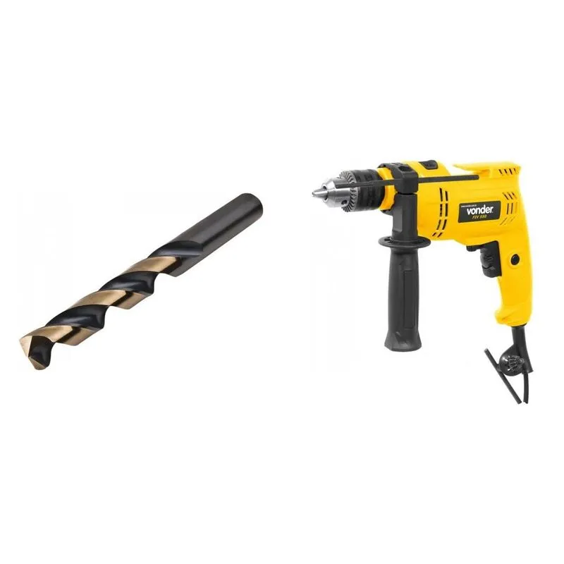 Kit Ferramentas MadeiraMadeira com Furadeira Impacto 1/2' 220V e Broca Aço 105 mm PLUS 386801