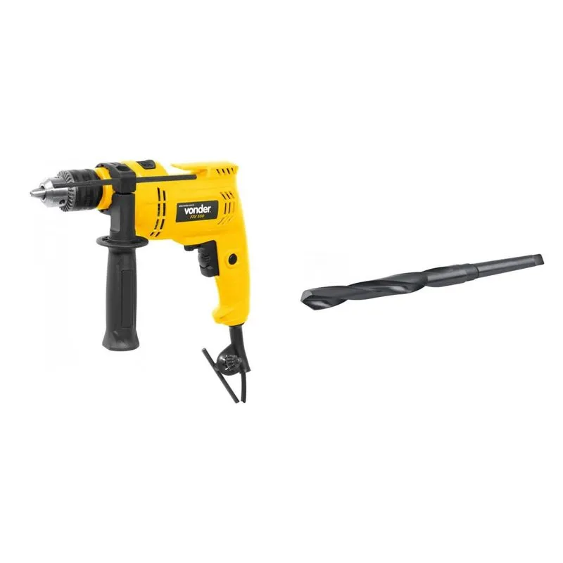 Kit Ferramentas MadeiraMadeira com Furadeira Impacto 1/2' 127V e Broca Aço 130 mm 387453