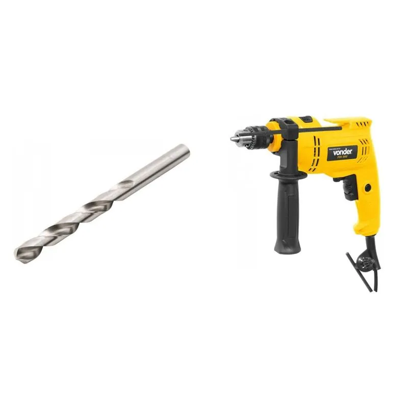 Kit Ferramentas MadeiraMadeira com Furadeira Impacto 3/8' 127V e Broca Aço 102 mm 386701