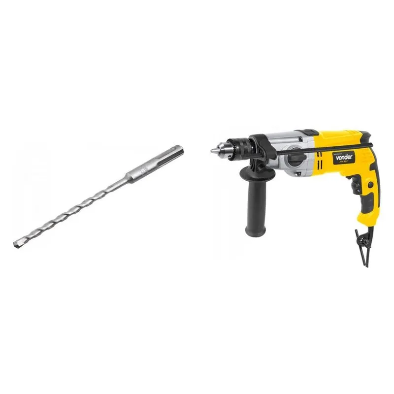 Kit Ferramentas MadeiraMadeira com Furadeira Impacto 1/2' 220V e Broca SDS PLUS 50 mm x 50 mm x 110 mm 385998