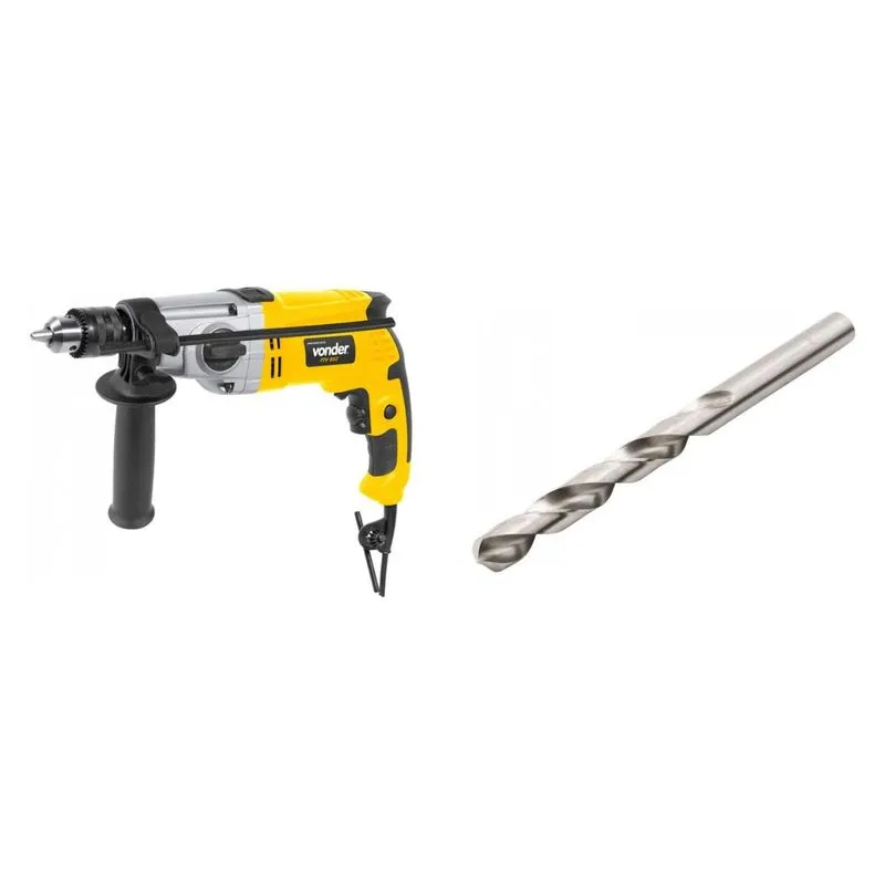 Kit Ferramentas MadeiraMadeira com Furadeira Impacto 1/2' 127V e Broca Aço 130 mm 387405