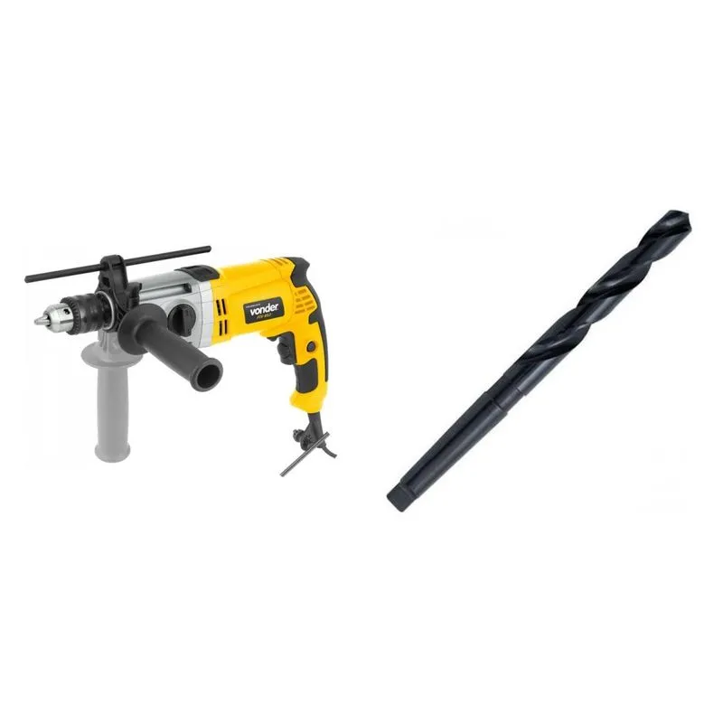 Kit Ferramentas MadeiraMadeira com Furadeira Impacto 1/2' 127V e Broca Aço 150 mm 387813