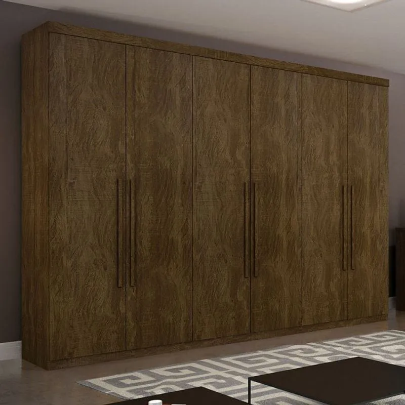 Guarda Roupa Casal 6 Portas 6 Gavetas 274cm Sonata Plus Sallêto Móveis Ipê