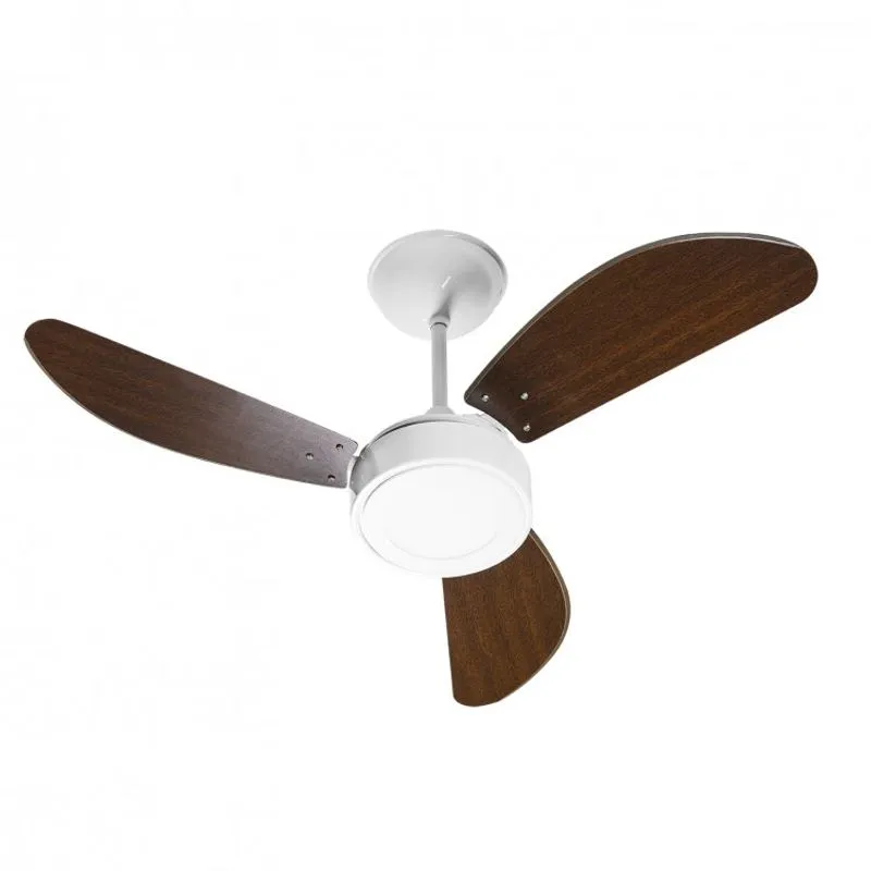 Ventilador de Teto LED 6000k 220V New Light Venti Delta Branco/Tabaco