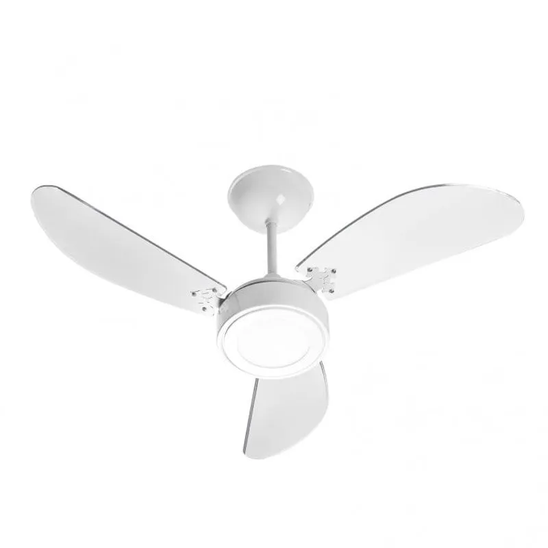 Ventilador de Teto LED 6000k New Cristal 220V Venti Delta Branco/Transparente