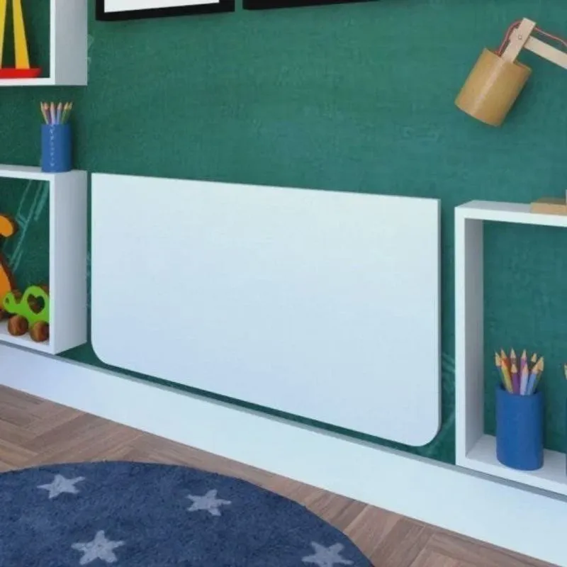 Mesa Infantil Dobrável 80cm com Canto Arredondado Bramov Móveis