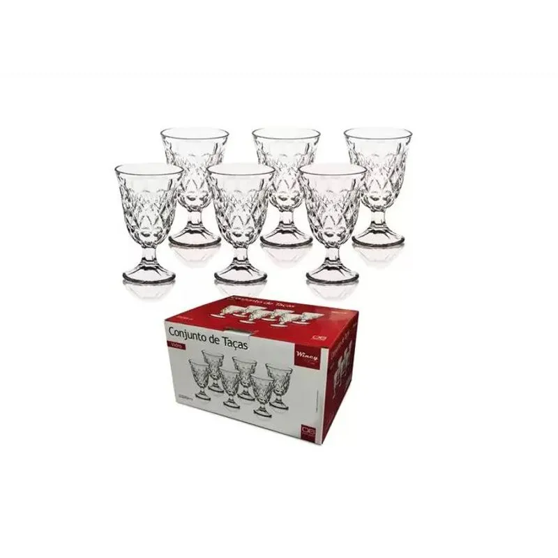 Jogo De Taças De Vidro 226 Ml - Wincy