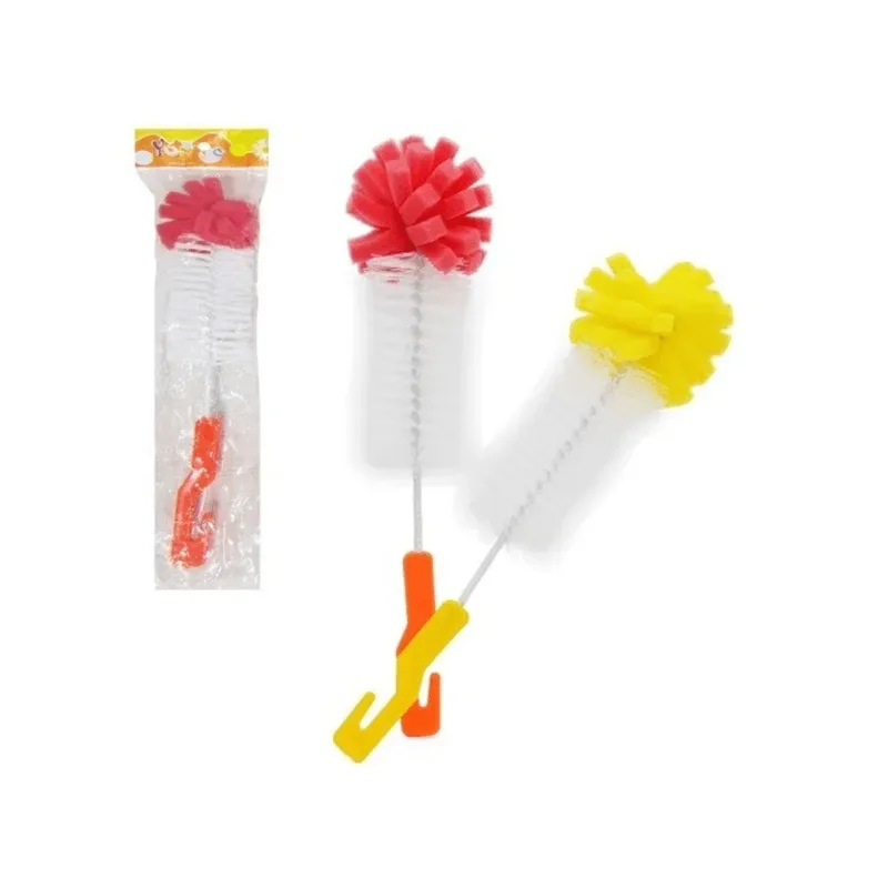 Escova Mamadeira C/ 3 Facil Higienização Bebe Limpador