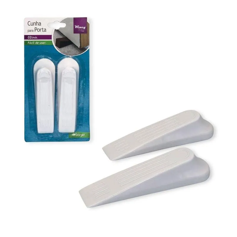 Kit De Cunha Parador De Porta De Silicone Com 2 Unidades